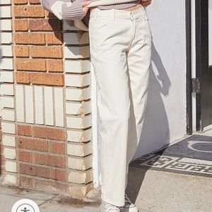 John Galt Off White Low Rise Utility Pants